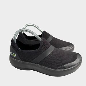 Oofos OOmg Low Shoe Women Size 10 Black Mesh Recovery Slip On
